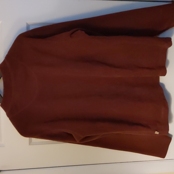 Medium Maroon Fleece Shirt, Long-sleeve - Picture 9 of 13